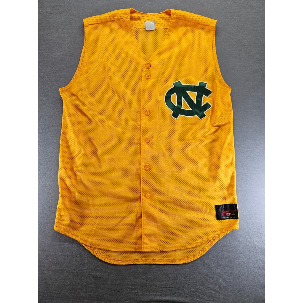 Rawlings Yellow Mesh Baseball Jersey Vest NC Logo Green Number 20 XL RBBSJ67